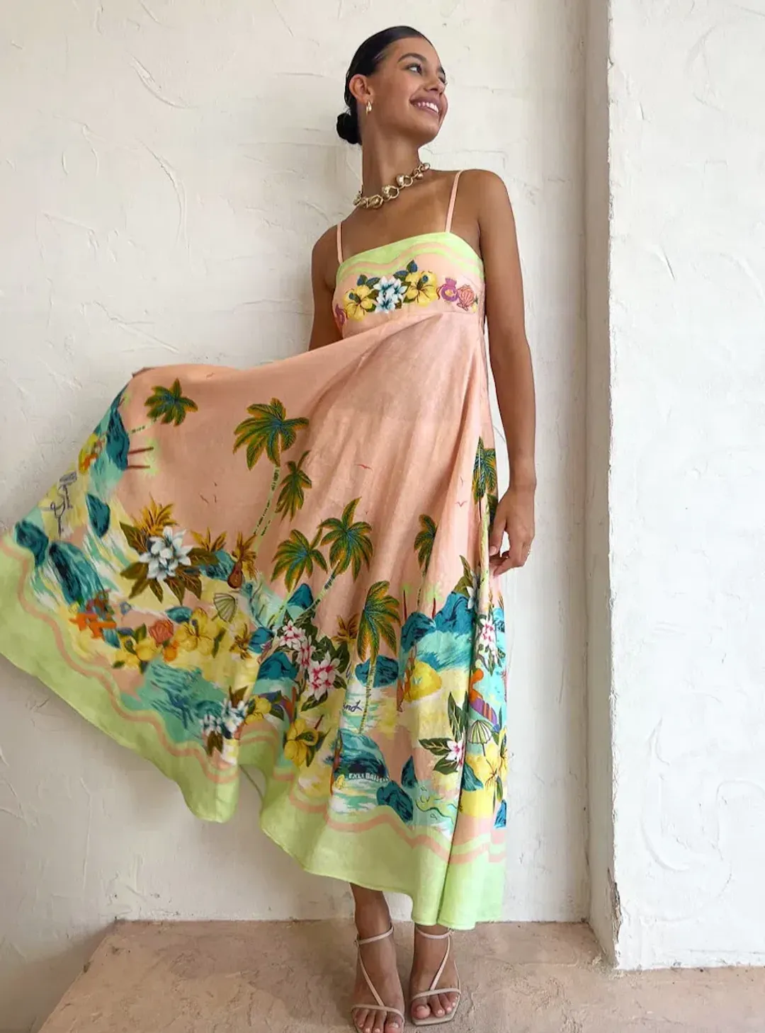 Alemais Mermaid Point Sundress Print Size 8 for rent on The Volte - main image