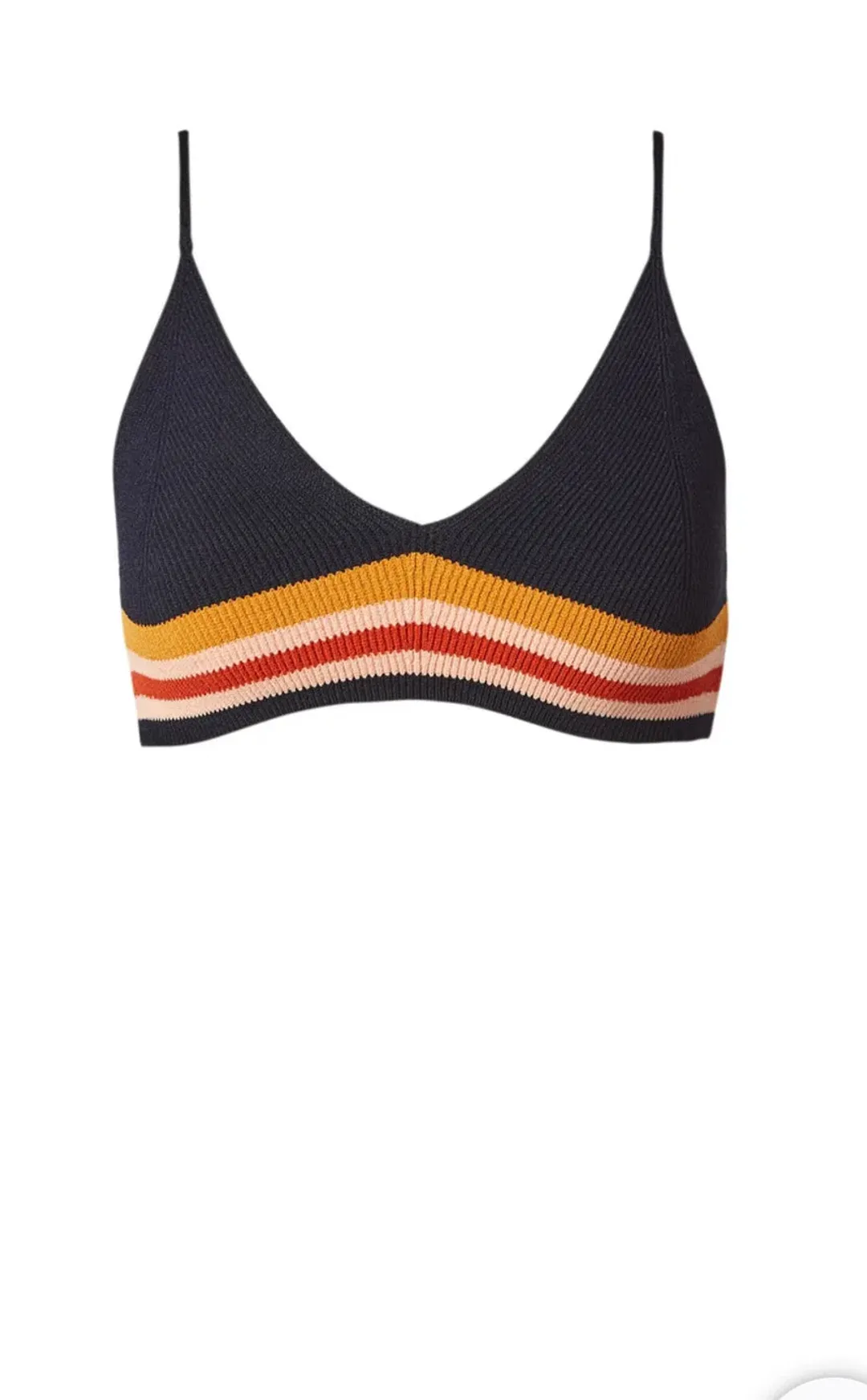 Scanlan Theodore Crepe Knit Stripe Bralette and Skirt Set Multi Size 4 for rent on The Volte - main image