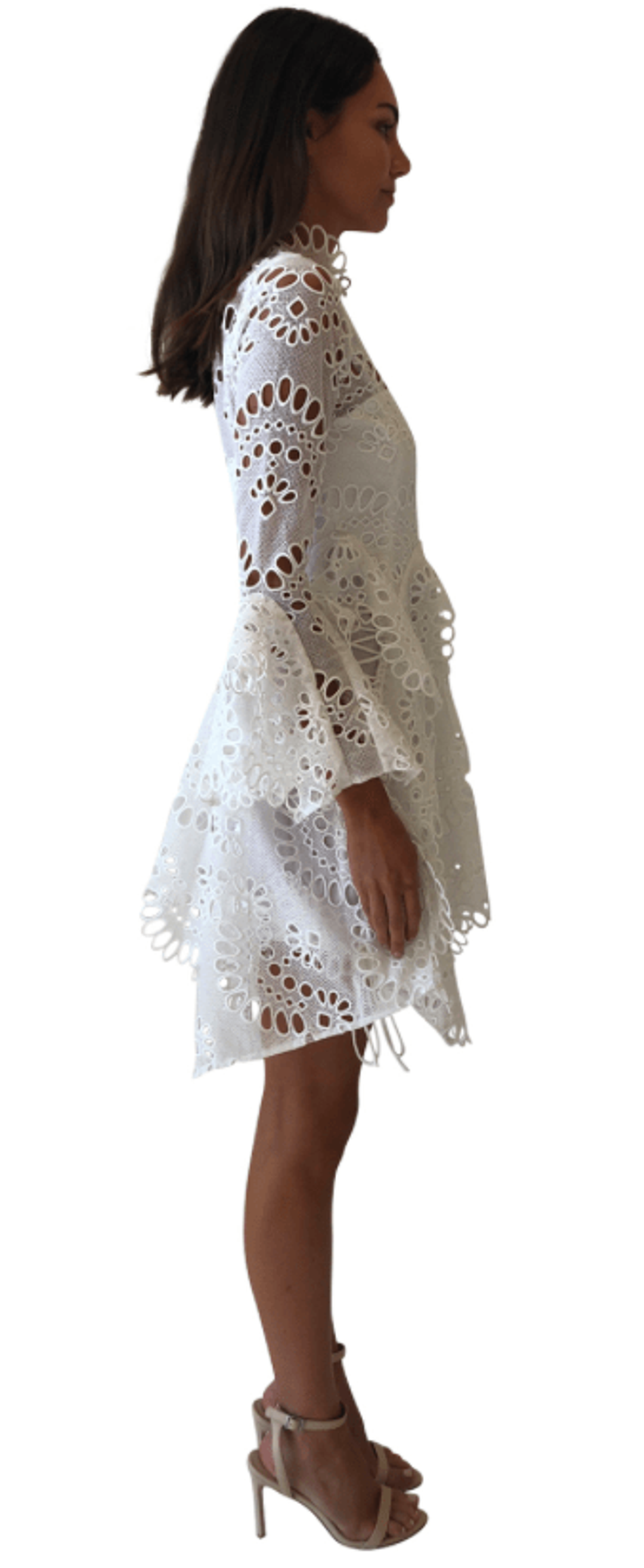 Thurley Leo Embroidered Dress in Ivory for rent on The Volte - main image
