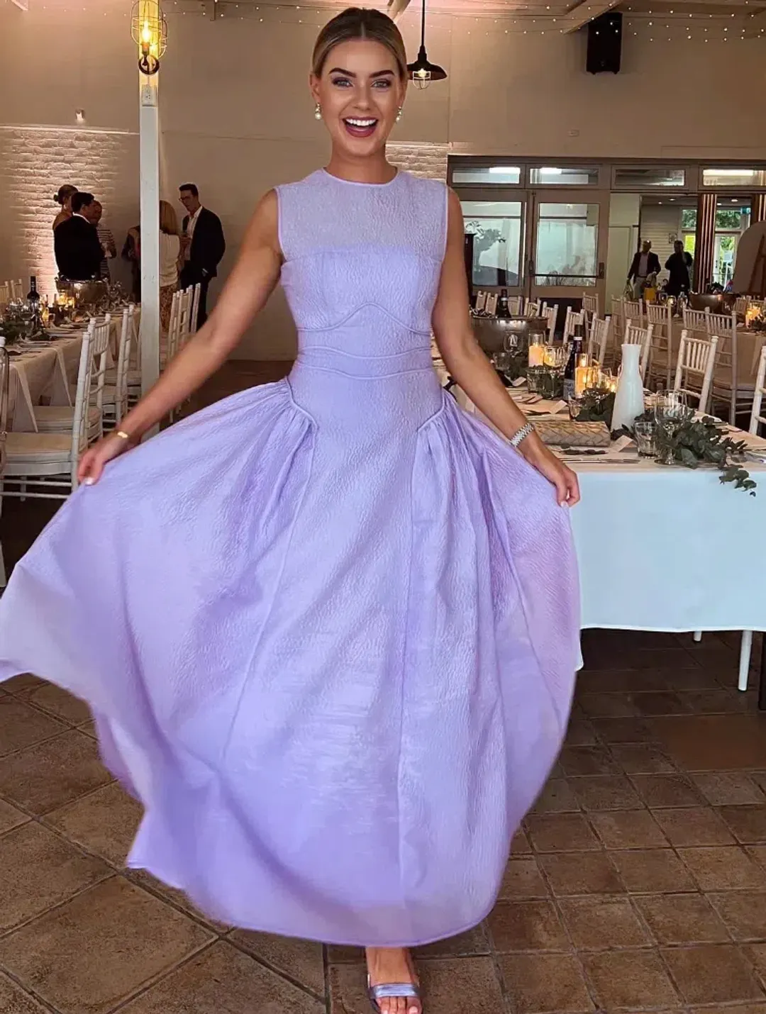 Rachel Gilbert Sophia Dress Lilac Size AU 12 for rent on The Volte - main image