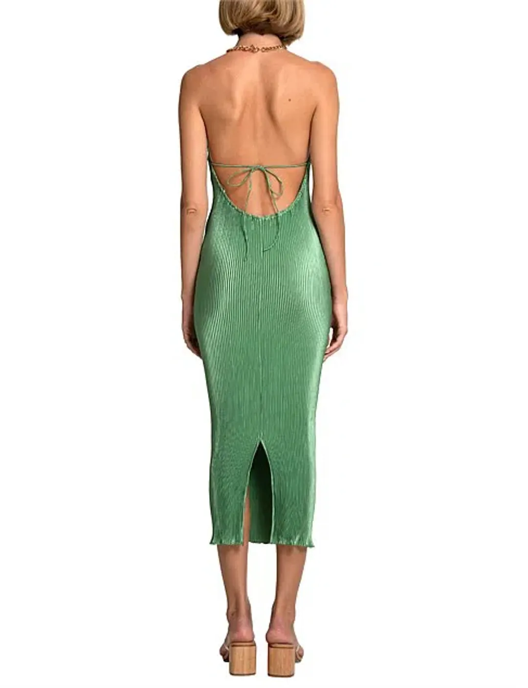 L'Idee Klum Chain Backless Gown Sea Green Size AU 6 for rent on The Volte - main image