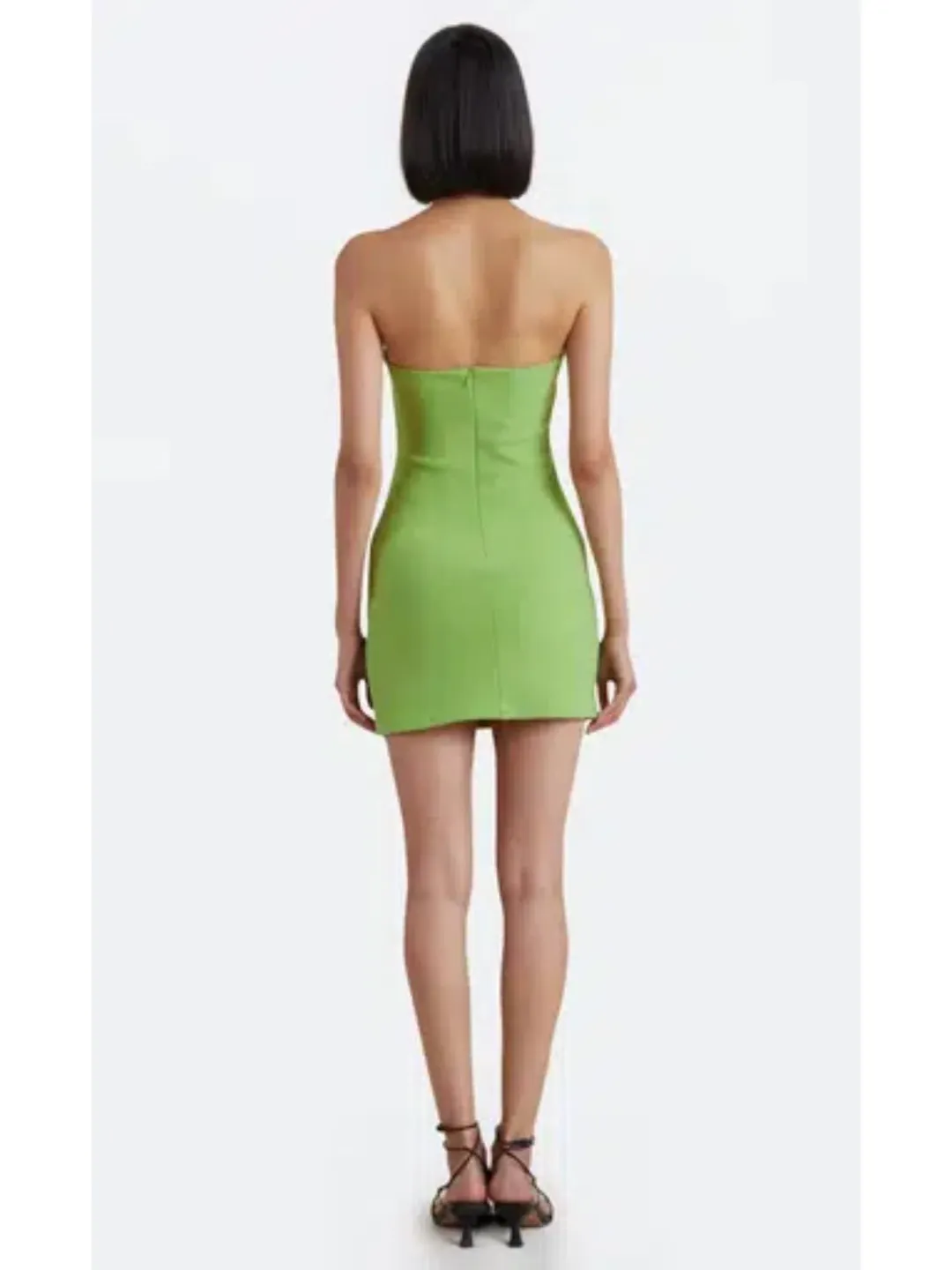 Bec & Bridge Karina Mini Dress Pea Green Size AU 6 for rent on The Volte - main image