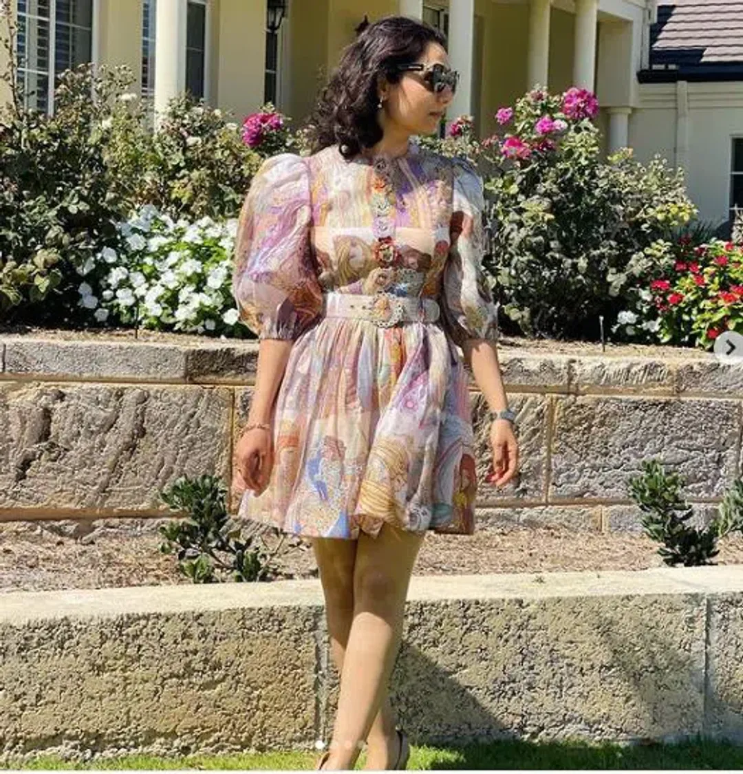 Zimmermann Kaleidoscope Puff Sleeve Mini Dress Multi Size 1 / AU 10 for rent on The Volte - main image
