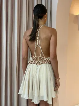 Magali Pascal Carolina Dress Nude Size AU 10 for rent on The Volte - image 3