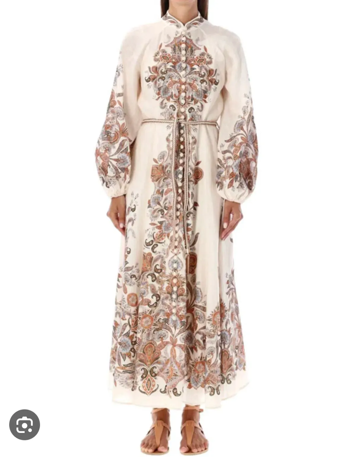 Zimmermann Devi Billow Long Dress Multi Size AU 14 for rent on The Volte - main image