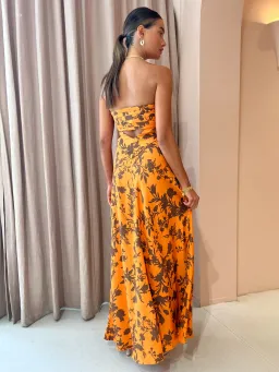 Shona Joy Uli Maxi Dress Papaya/Cacao  Size 8 for rent on The Volte - image 2