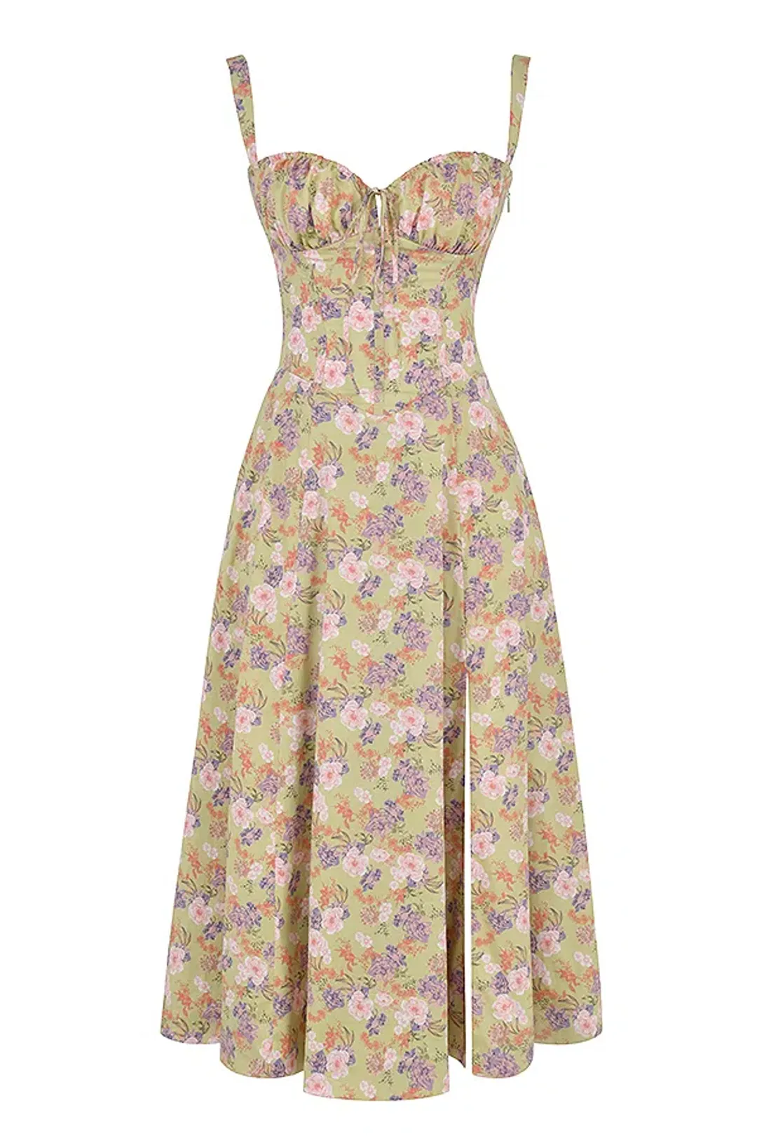 House of CB Carmen Peony Print Bustier Sundress Size XS/AU 6 for rent on The Volte - main image
