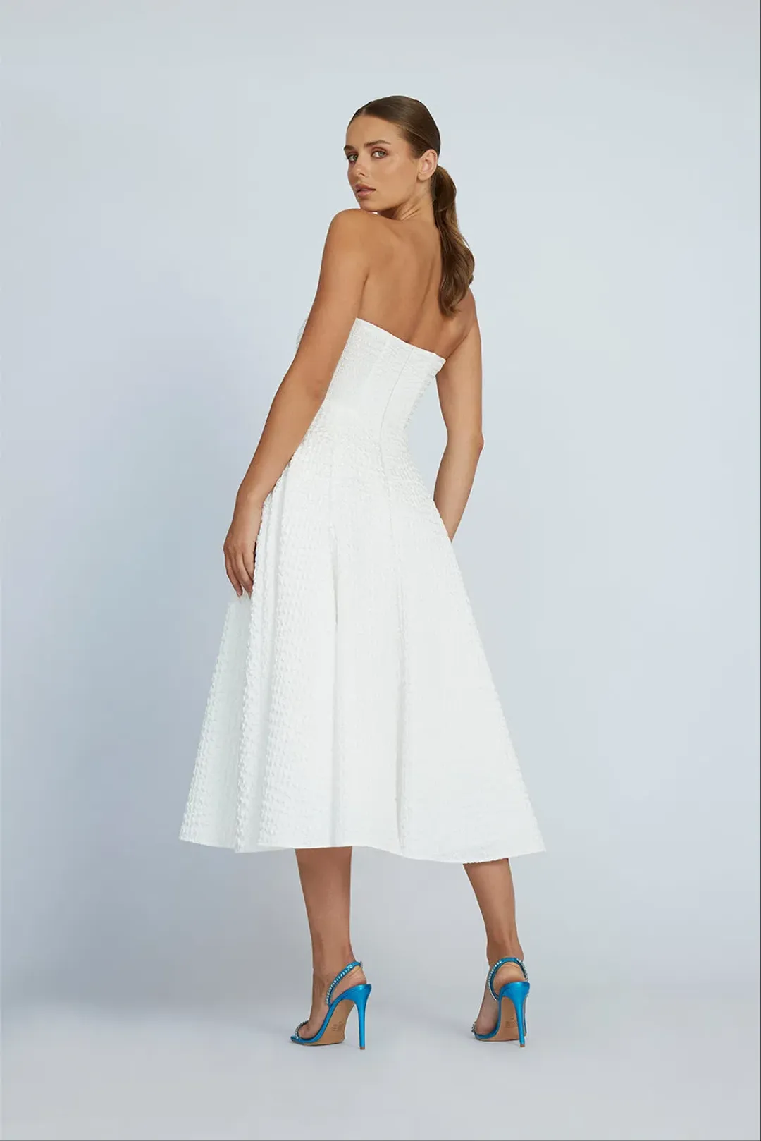 By Johnny Carrie Strapless Dress White Size 6 Altered for rent on The Volte - main image