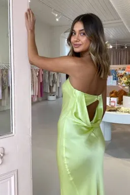 Bec & Bridge Citrus Sweetie Midi Dress Green Size AU 6 for rent on The Volte - image 3