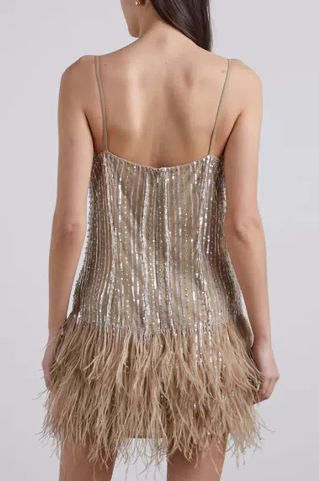 Rachel Gilbert Kenzi Mini Dress Nude Size 1 / AU 8 for rent on The Volte - main image