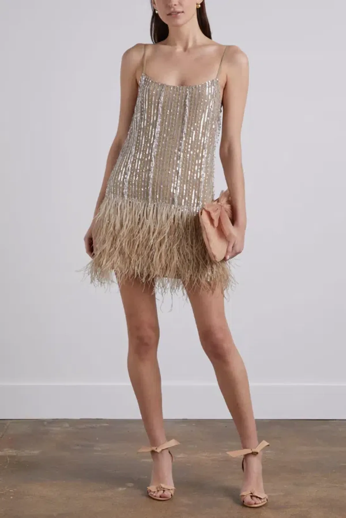 Rachel Gilbert Kenzi Mini Dress Nude Size 1 / AU 8 for rent on The Volte - main image