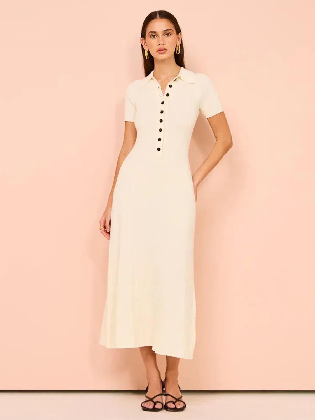 Anna Quan Laurel Penelope Midi Silence Ivory Dress Size 10 for rent on The Volte - main image