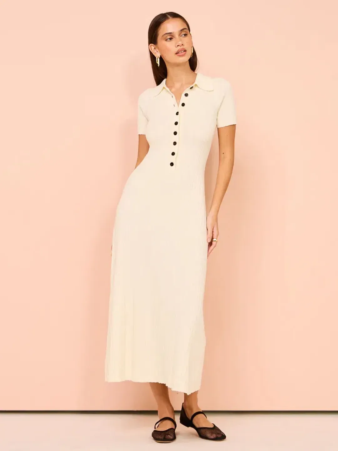 Anna Quan Laurel Penelope Midi Silence Ivory Dress Size 10 for rent on The Volte - main image