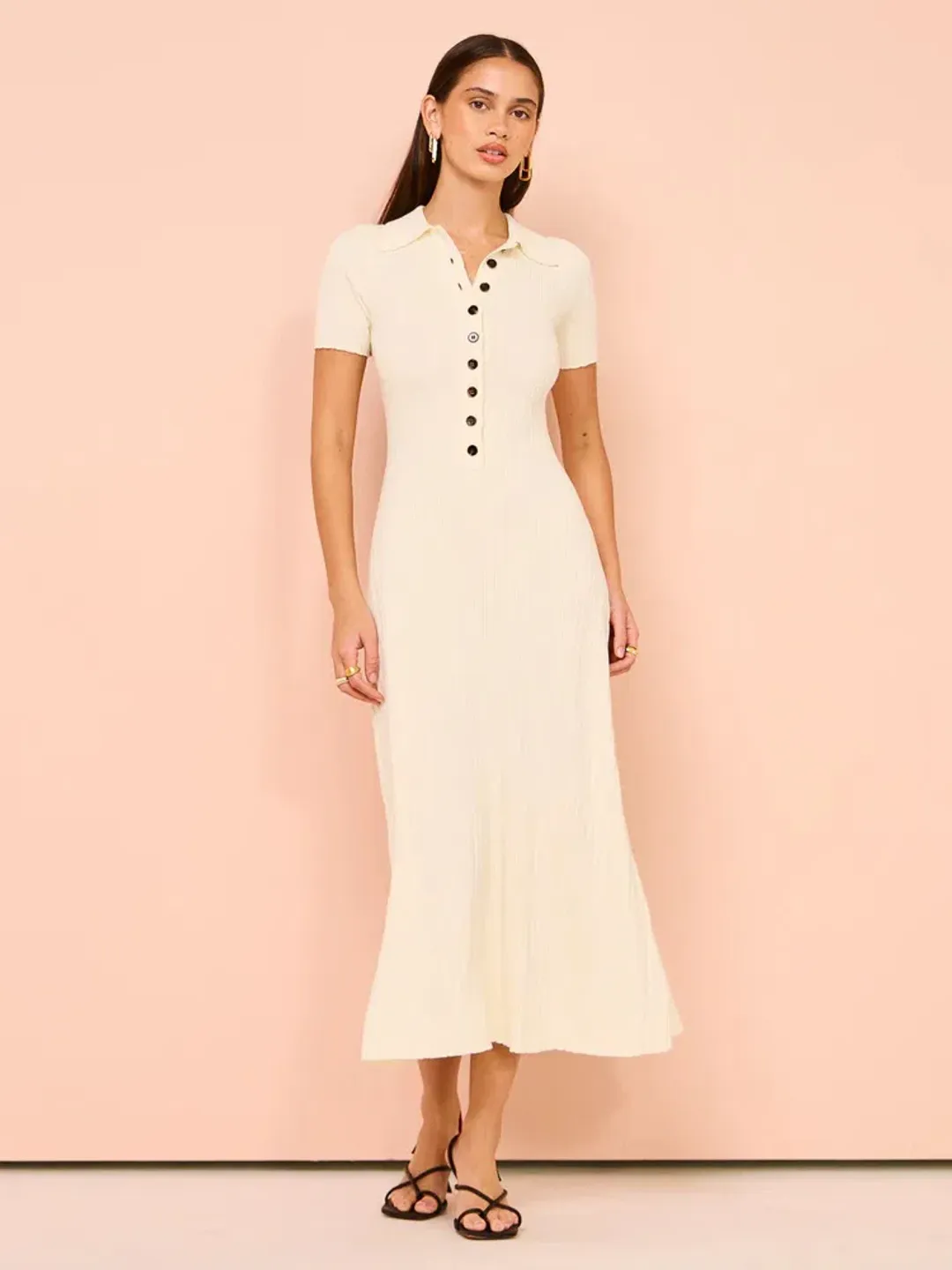 Anna Quan Laurel Penelope Midi Silence Ivory Dress Size 12 for rent on The Volte - main image