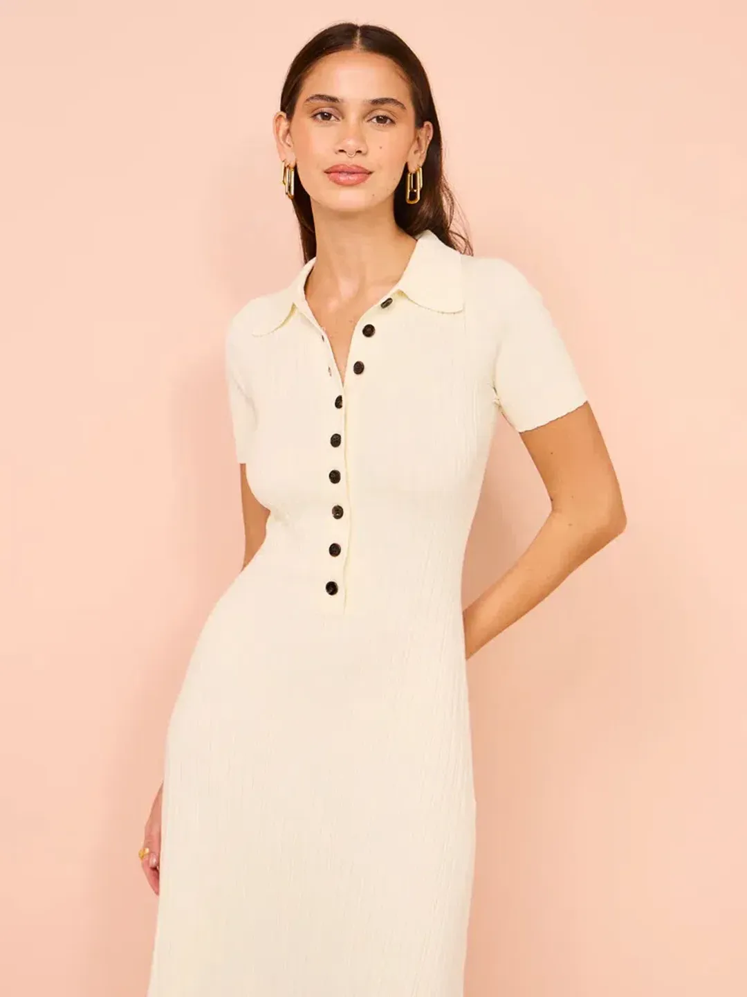 Anna Quan Laurel Penelope Midi Silence Ivory Dress Size 12 for rent on The Volte - main image
