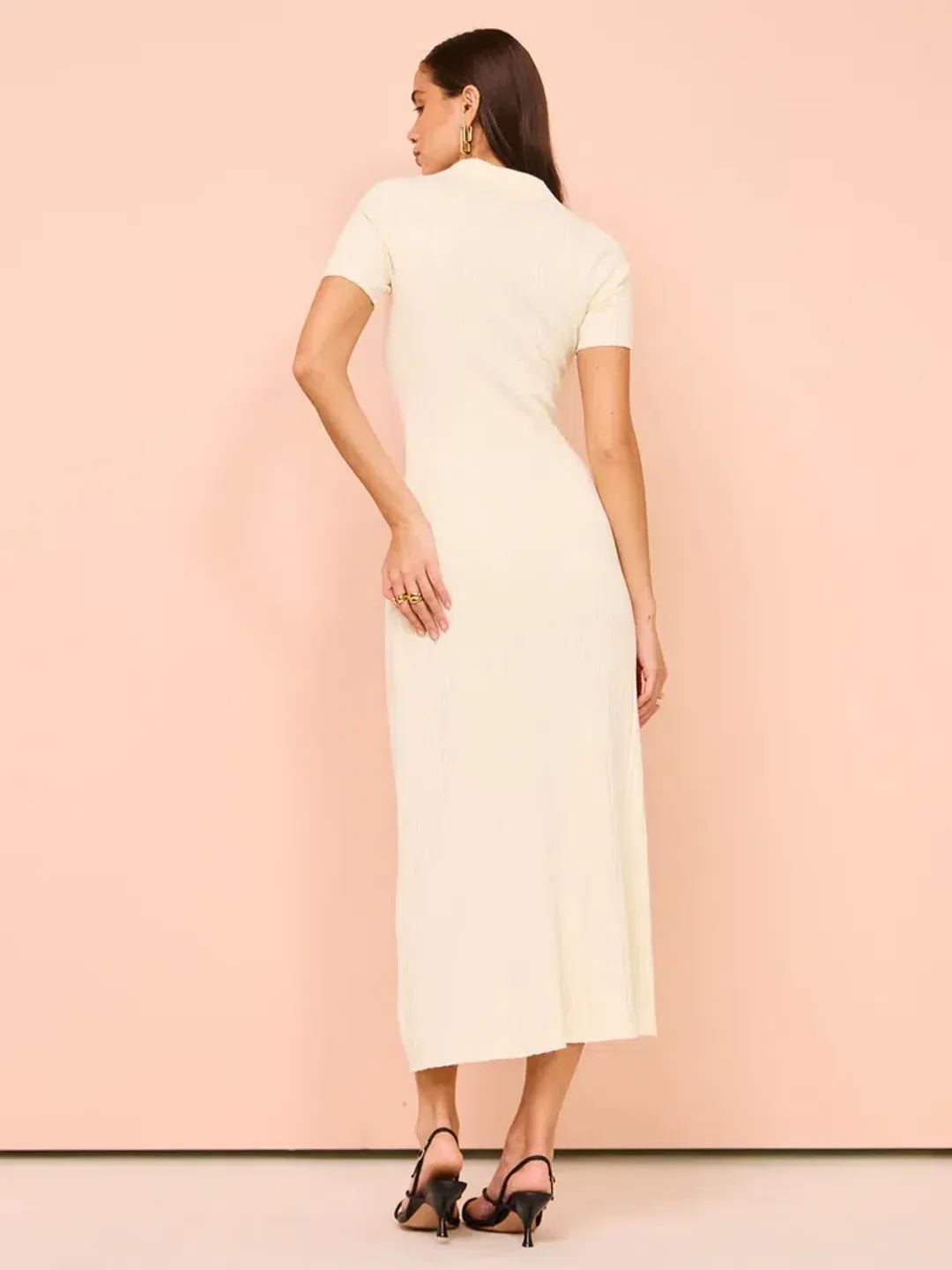 Anna Quan Laurel Penelope Midi Silence Ivory Dress Size 12 for rent on The Volte - main image