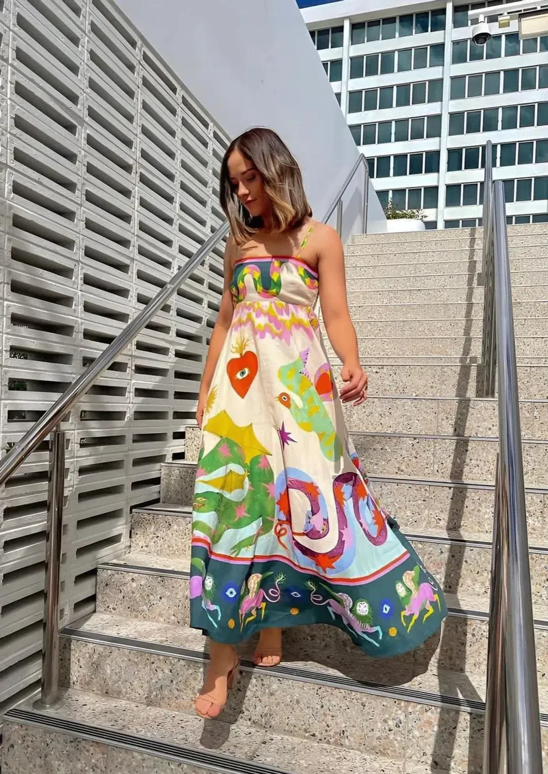 Alemais Seeker Maxi Dress Print Size 8  for rent on The Volte - main image
