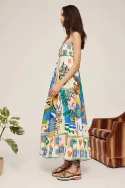 Alemais Soleil Sundress Cream Print Size 8 for rent on The Volte - image 3