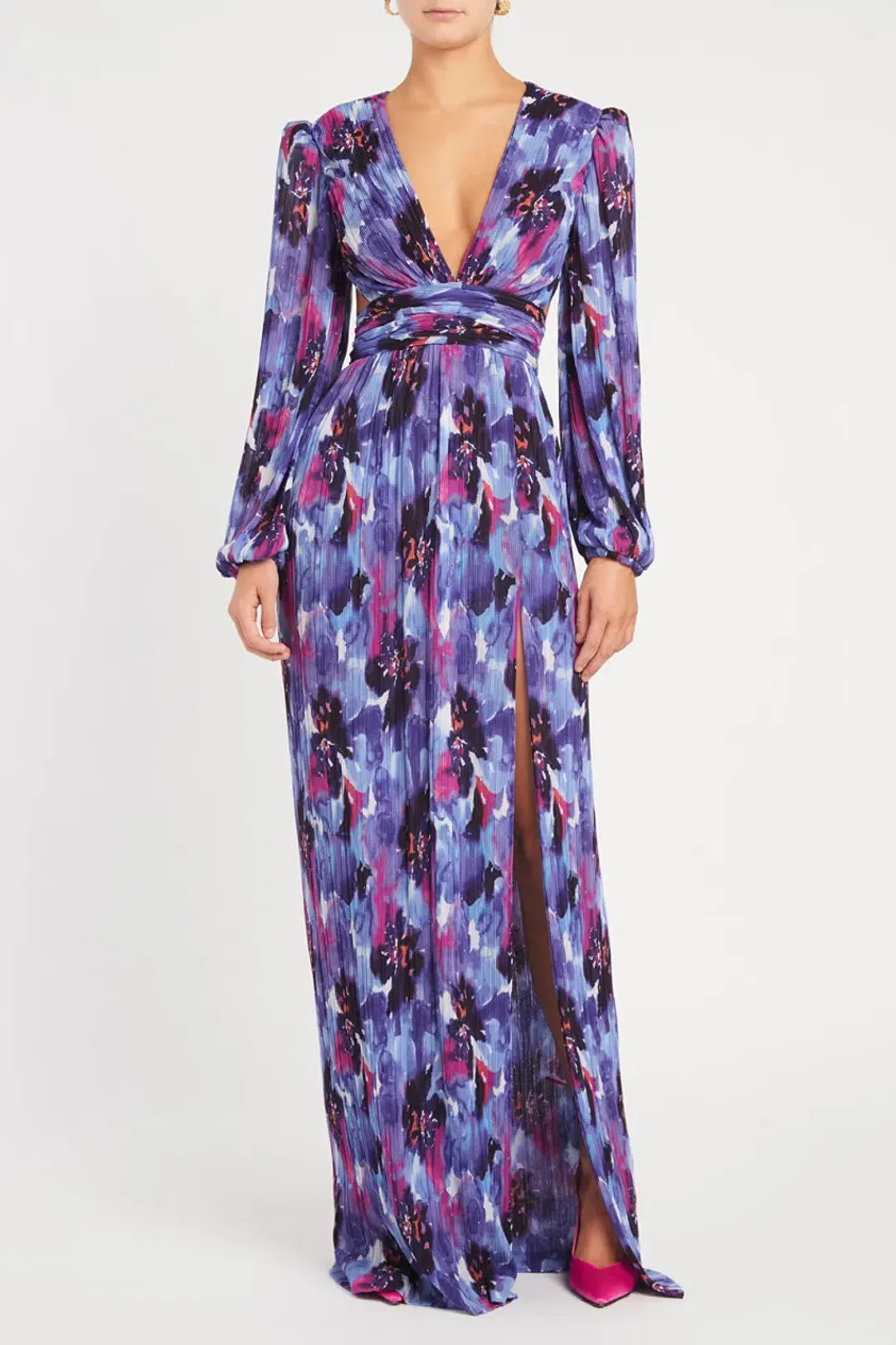 Rebecca Vallance Violet Deluge Gown Floral Print Size 8 for rent on The Volte - main image