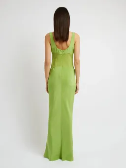 Christopher Esber Sheer Torso Cowl Tank Dress in Apple Size 8 for rent on The Volte - image 3