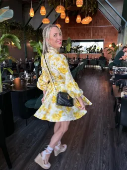 Zimmermann Wonderland Belted Floral-Print Linen Mini Dress in Yellow Size 1/Au 10  for rent on The Volte - image 4