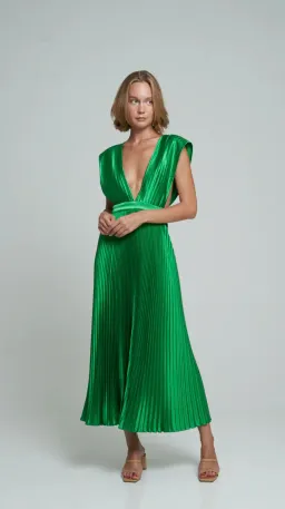 L’Idee Gala Gown Bright Green Size 10 for rent on The Volte - image 1