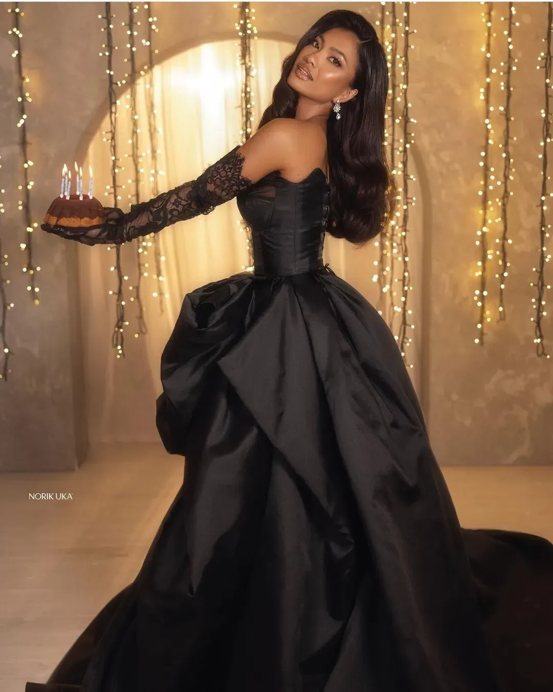 Drenusha Xharra Liliane Dress Black Size 8 for rent on The Volte - main image