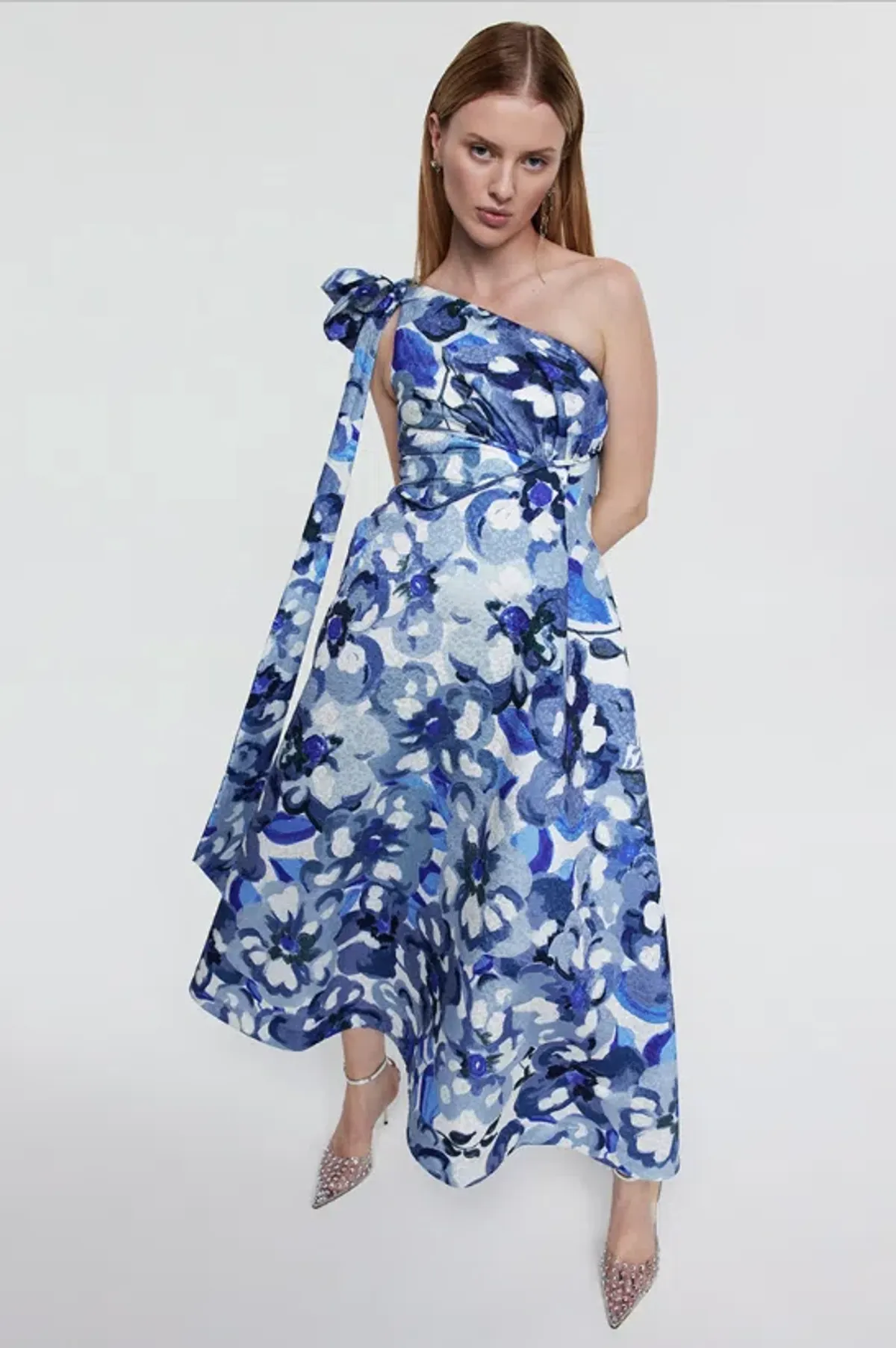 Rachel Gilbert Emiliano Dress Blue Print 0 / AU 6 for rent on The Volte - main image
