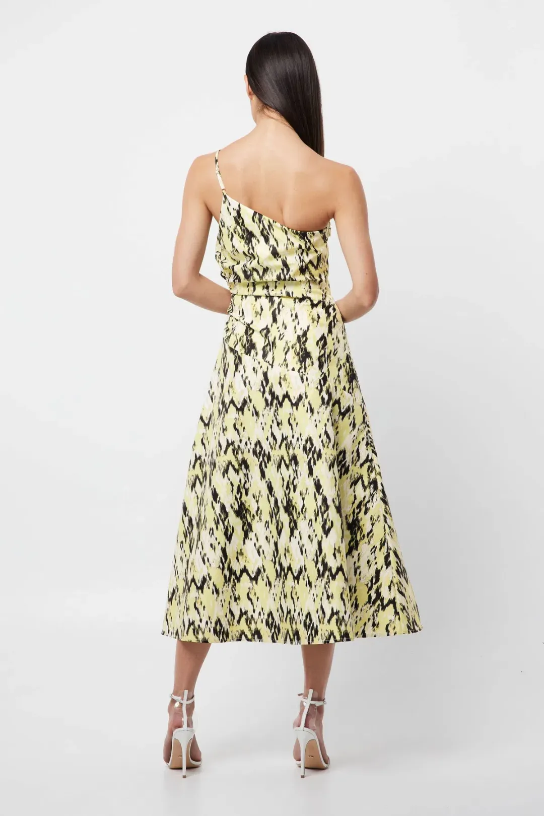 Mossman The Resemblance One Shoulder Dress Print Size AU 8 for rent on The Volte - main image