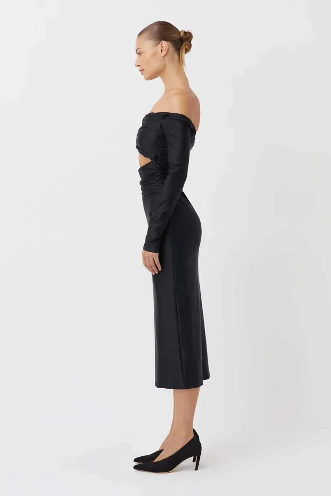 Camilla and Marc Berkley Off-shoulder Dress In Black Size AU 10  for rent on The Volte - main image