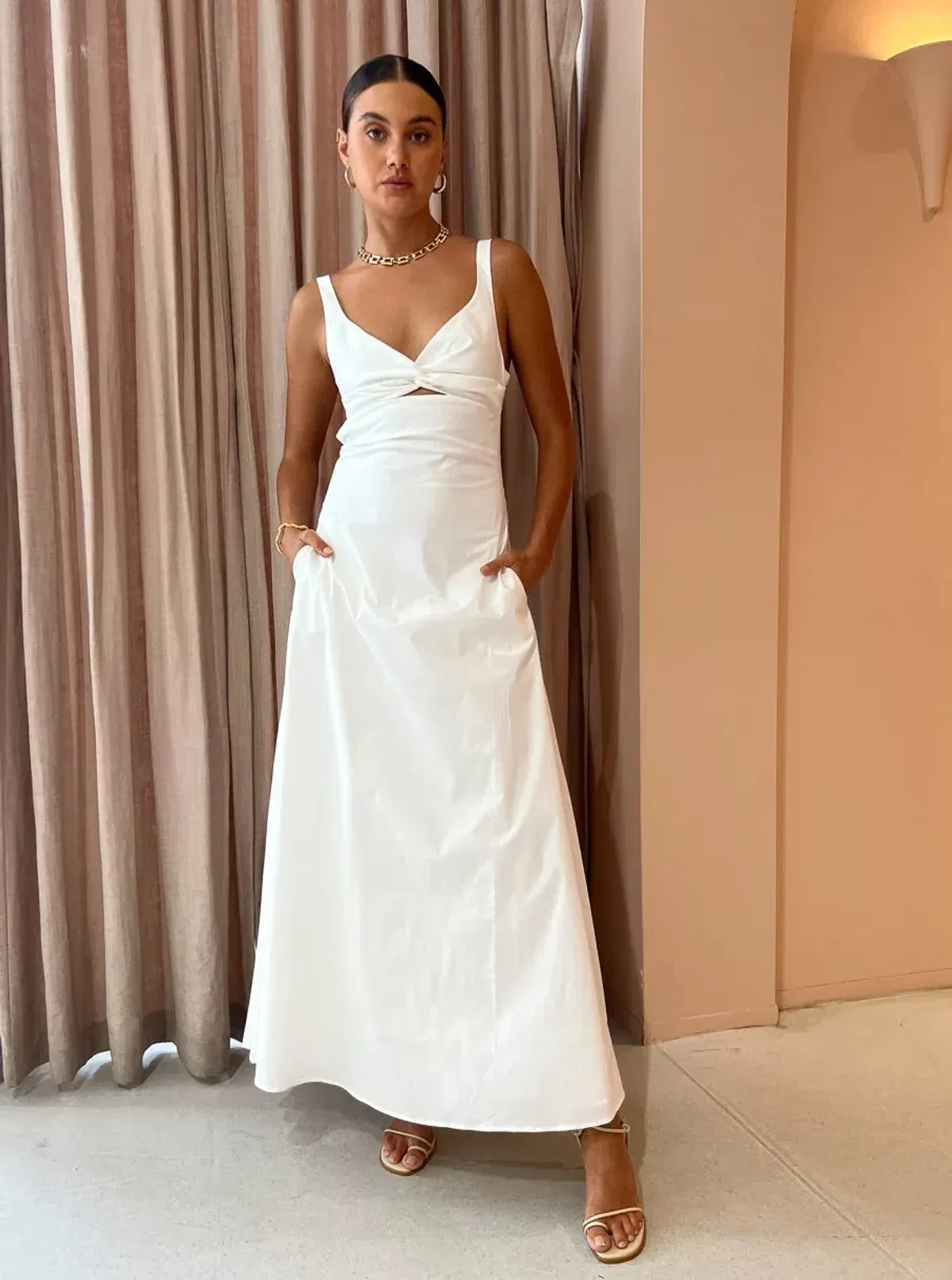 Anna Quan Heidi Dress In Swan White Size AU 6 for rent on The Volte - main image