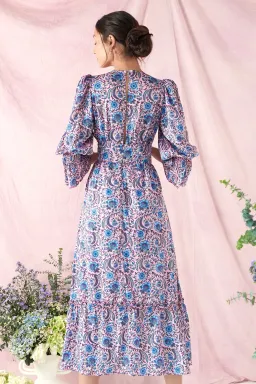 Neve & Noor Sophia Dress in Orchid Chintz Size 6 for rent on The Volte - image 3