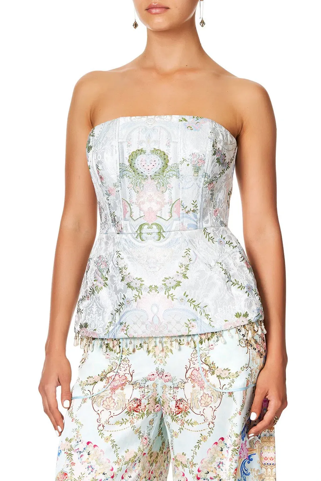 Camilla Versailles Panelled Corset Floral Size 14 for rent on The Volte - main image