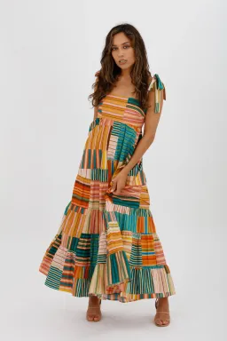 Alemais  Sloane Tiered Midi Dress Multi Size 10 for rent on The Volte - image 4