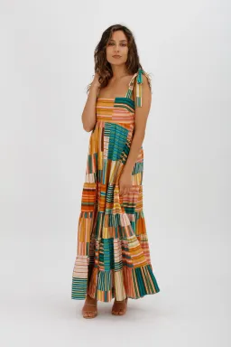 Alemais  Sloane Tiered Midi Dress Multi Size 10 for rent on The Volte - image 6
