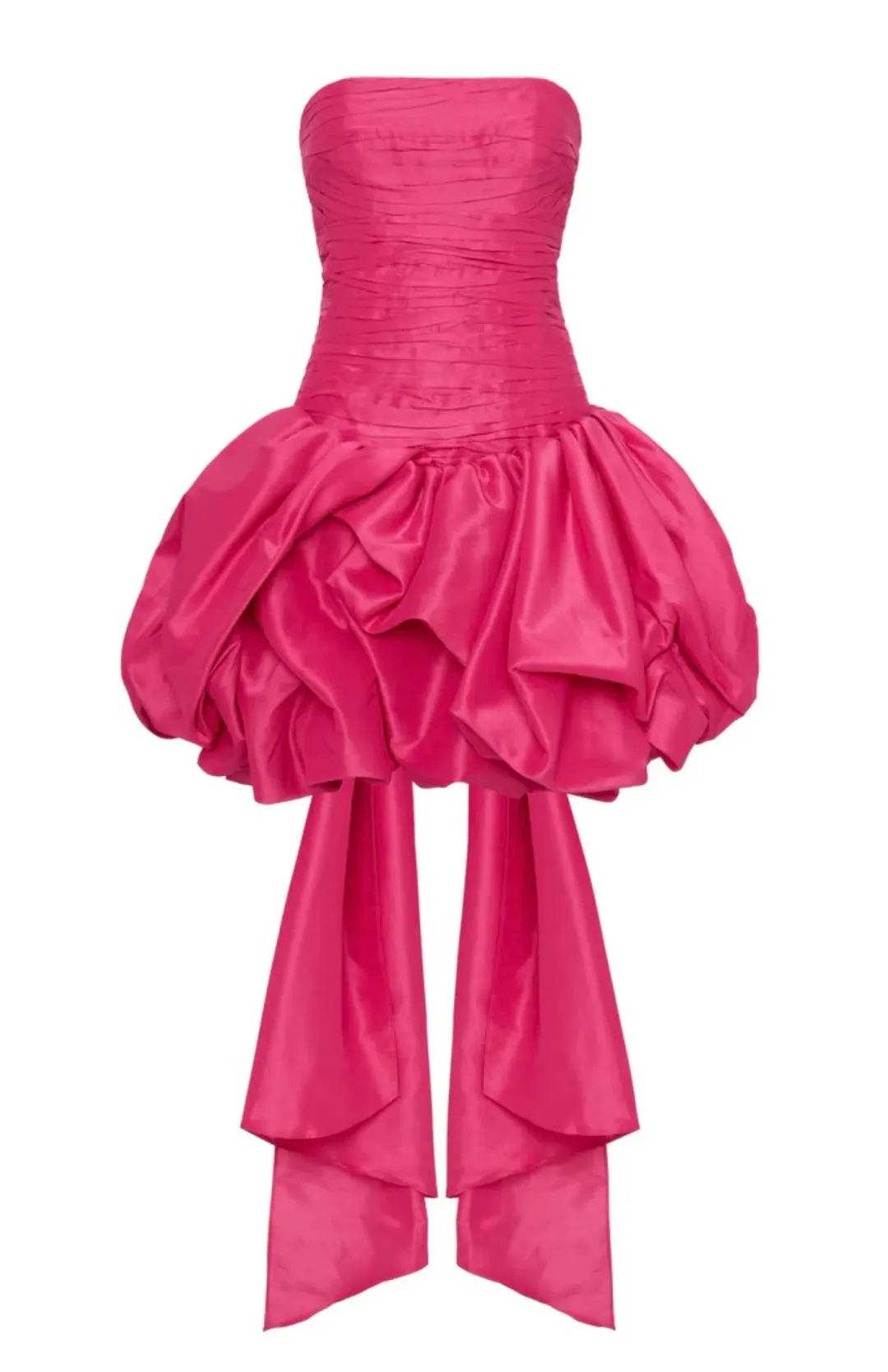 Aje Piacere Bubble Hem Mini Dress Fuchsia Size 8 for rent on The Volte - main image
