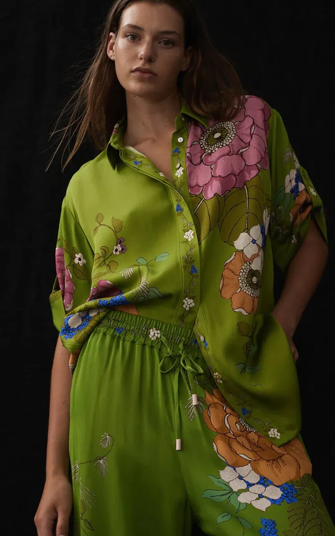 Alemais Olivia Shirt & Pants Set Green Size 14 for rent on The Volte - main image
