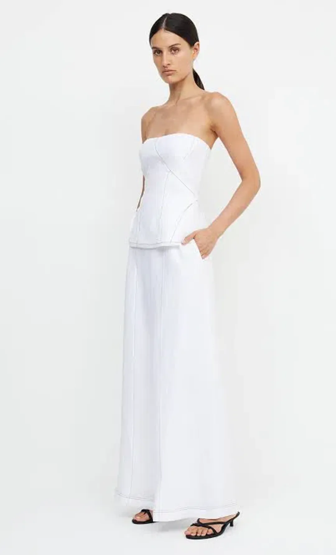Bec & Bridge Cassie Strapless Top Ivory Size 8 / S for rent on The Volte - main image