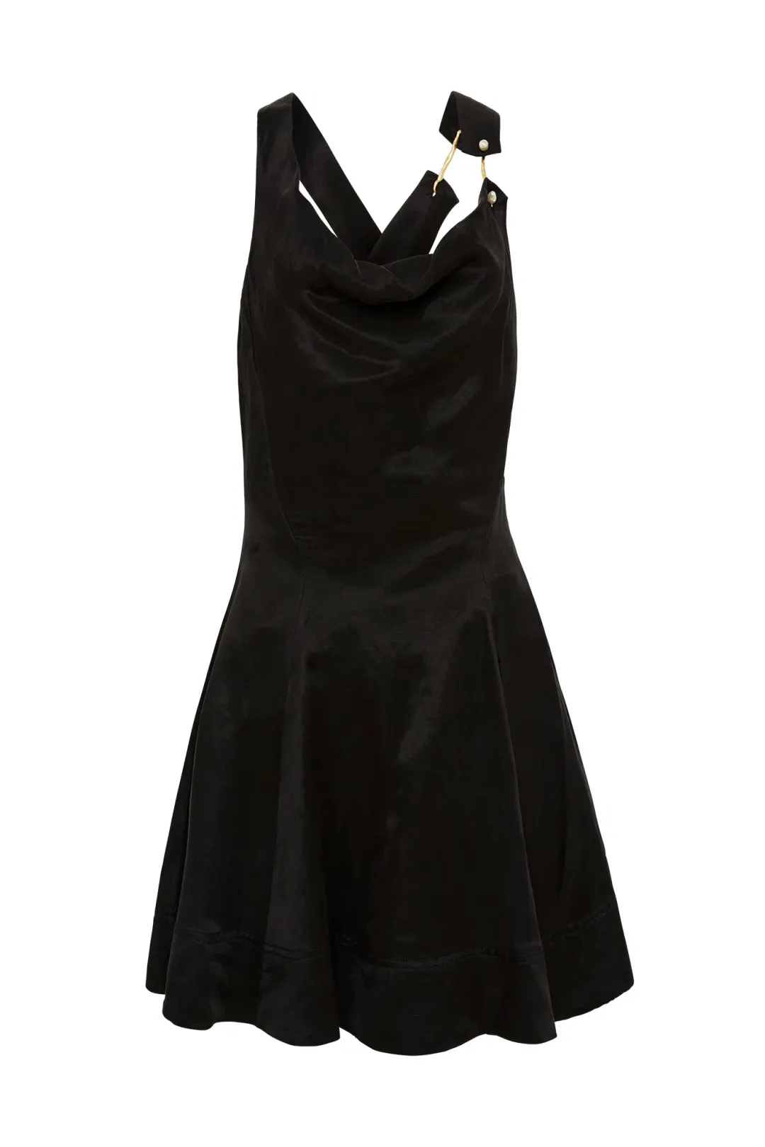 Aje Liberty Asymmetric Mini Dress Black Size AU 6 for rent on The Volte - main image