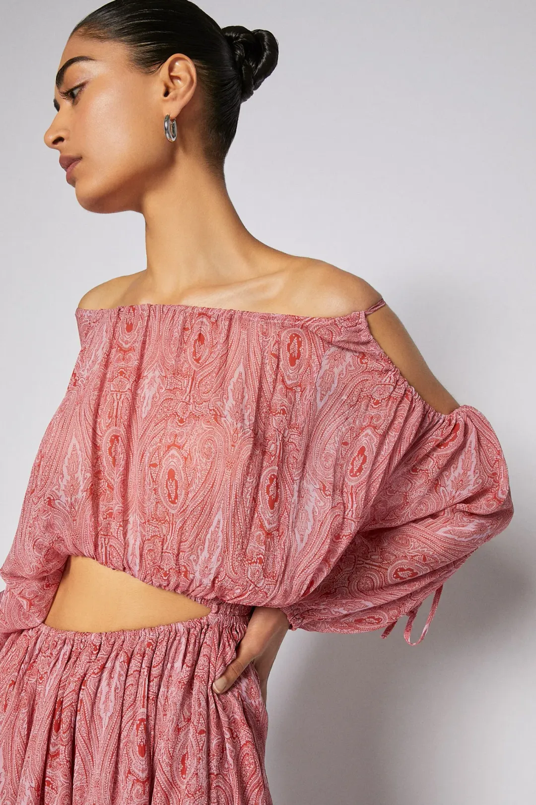 Scanlan Theodore Paisley Print Drawcord Mini Pink Size AU 8 for rent on The Volte - main image