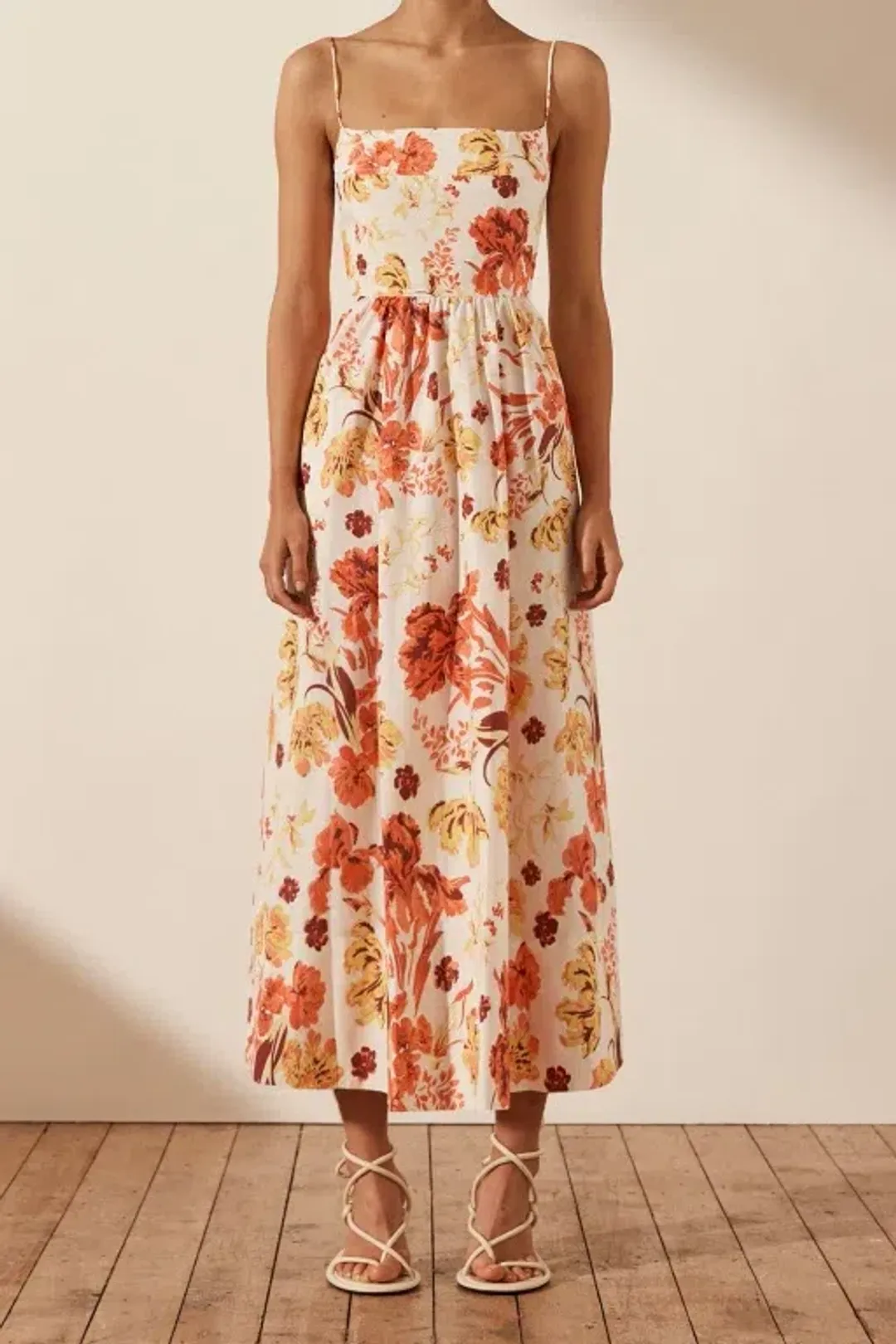 Shona Joy Kalani Low Back Midi Dress Multi Size AU 6  for rent on The Volte - main image