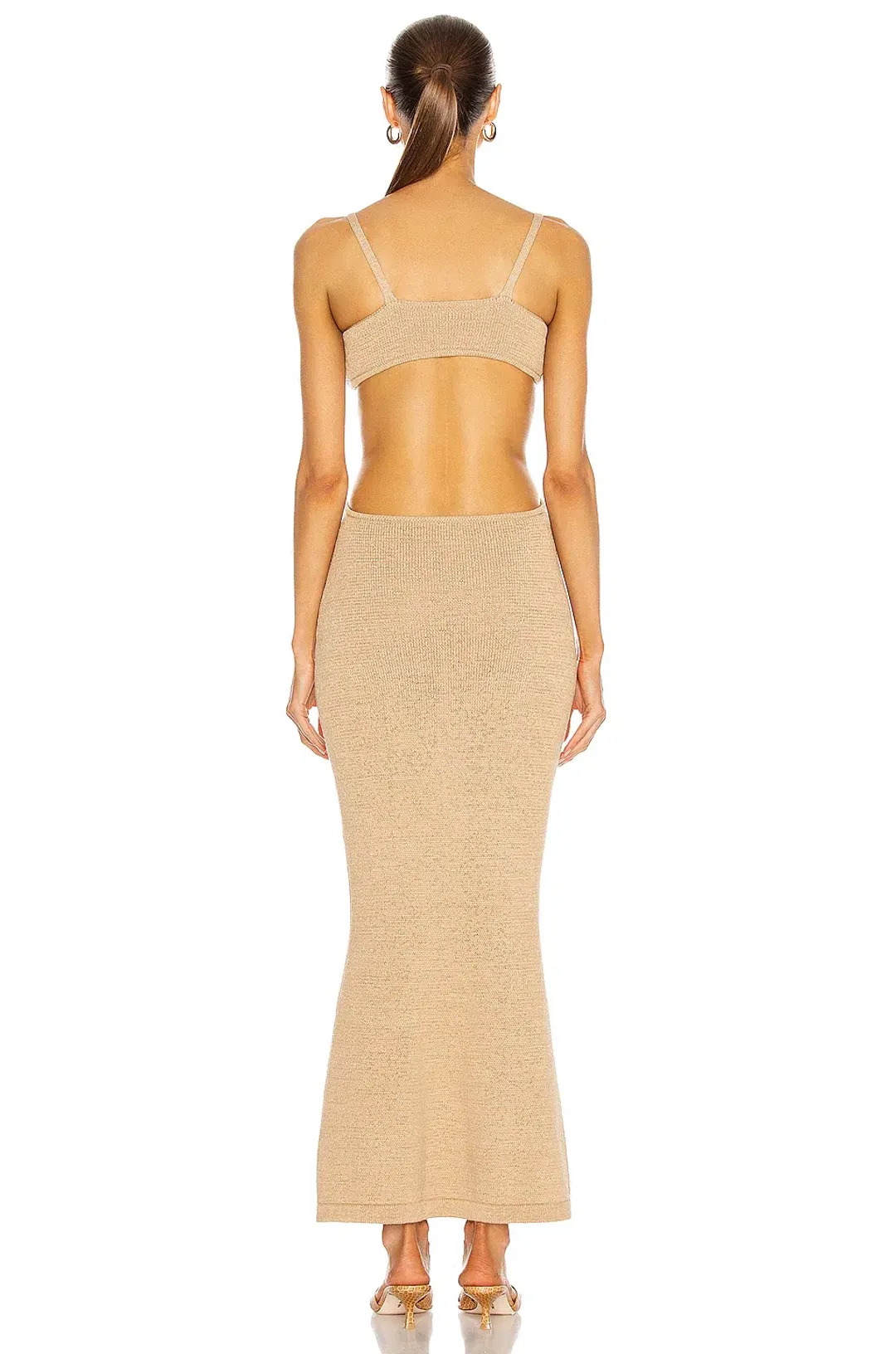 Cult Gaia Serita Knit Dress in Sand Size AU 10  for rent on The Volte - main image