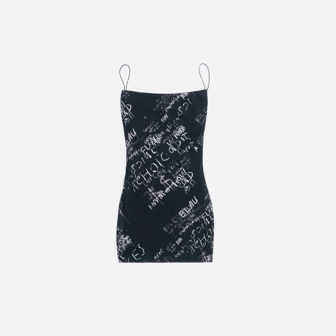 Ksubi Graffiti MIni Dress Black Size S/AU 8 for rent on The Volte - main image