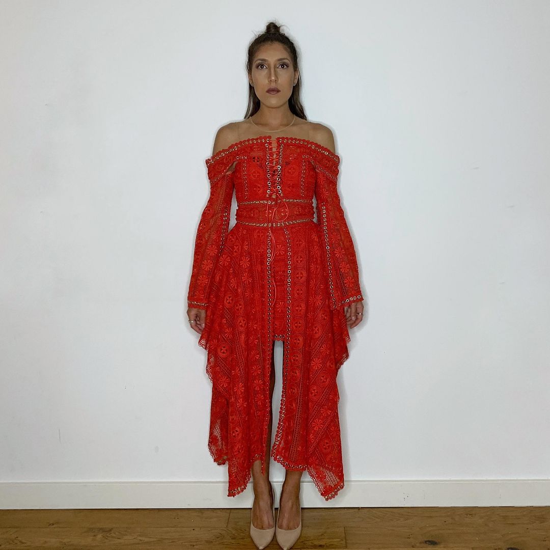 Thurley Folklane Dress Red 6 for rent on The Volte - main image