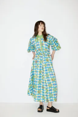Alemais Lou Twist Front Shirtdress Print - Size 12 for rent on The Volte - image 1
