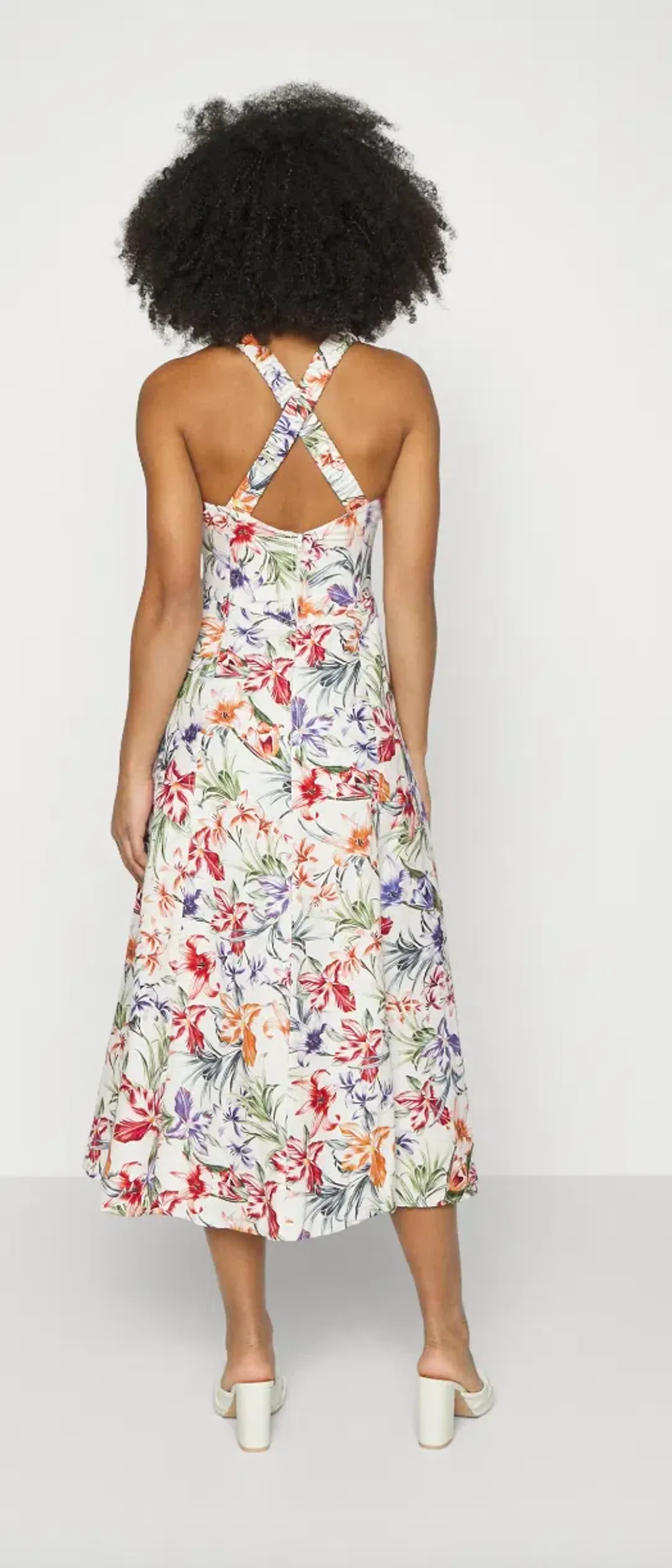 C/MEO Collective New Direction Midi Dress Ecru Botanic Size XS / Au 6 for rent on The Volte - main image