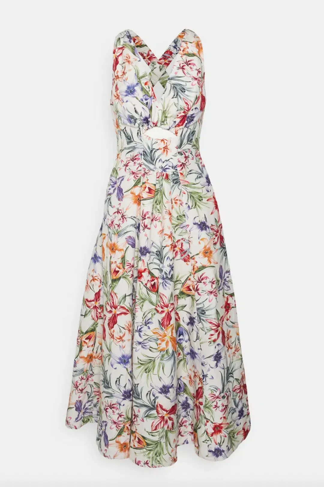 C/MEO Collective New Direction Midi Dress Ecru Botanic Size XS / Au 6 for rent on The Volte - main image