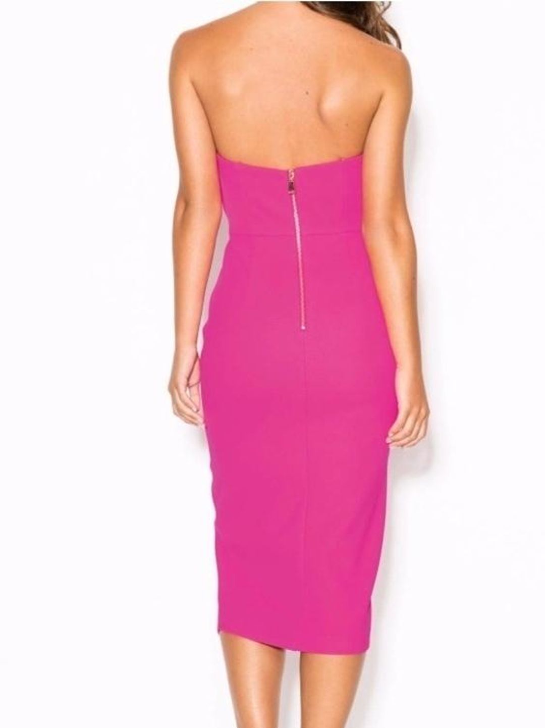 Sheike Sweetheart Strapless Dress  Fuschia Size 10 for rent on The Volte - main image