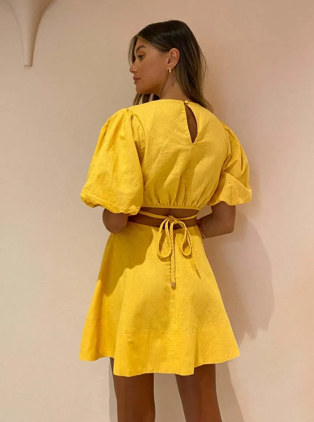 New Romantics Dolce Vita Mini Yellow Size AU 10 for rent on The Volte - main image
