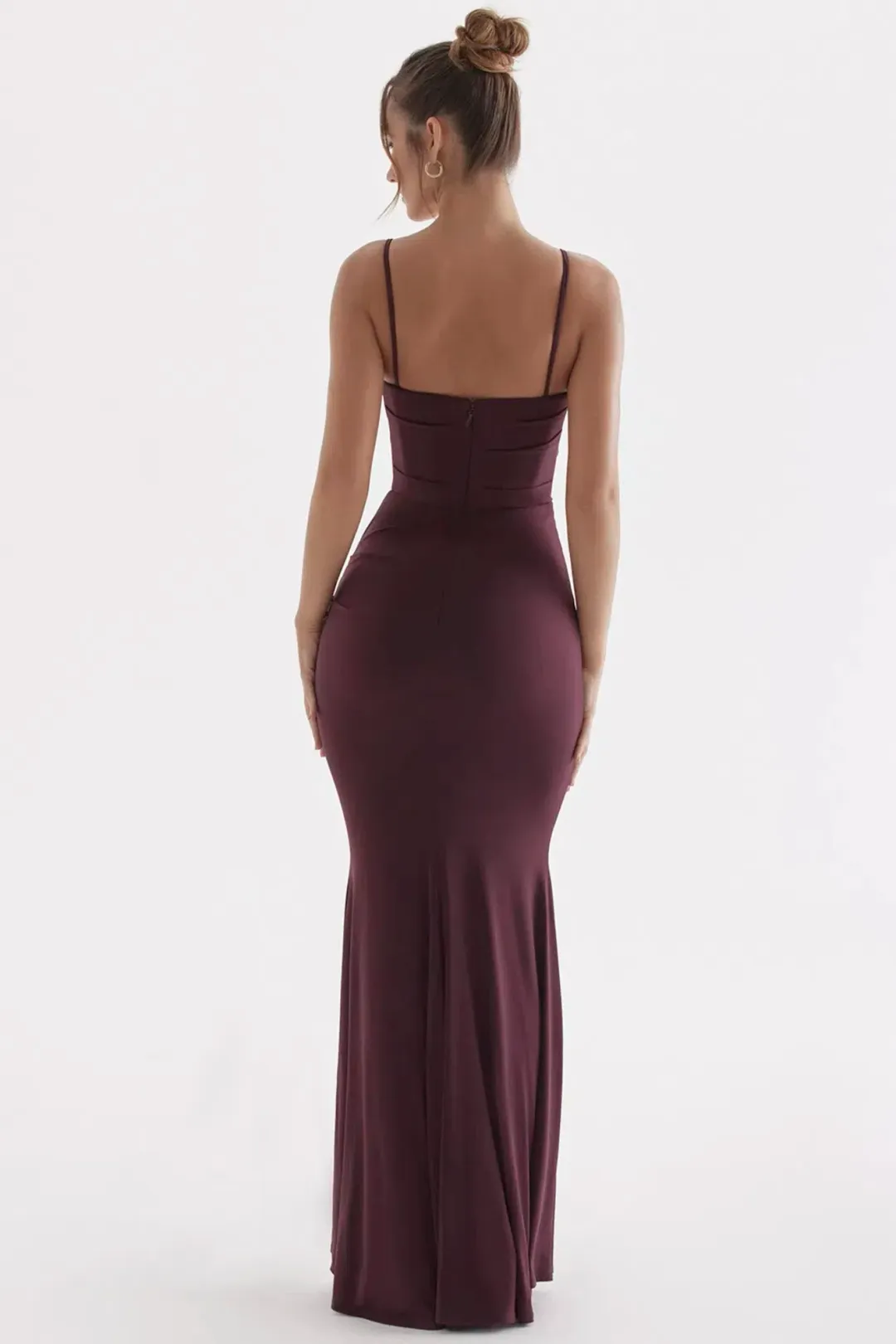 House Of CB Milena Corset Dress Dark Cherry Size AU 12 for rent on The Volte - main image